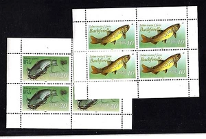 SELLOS ALEMANIA, ESTE (DDR) #2608-9 — MINI HOJA 4 -- PESCADO -- 1987 -- COMO NUEVOS - Imagen 1 de 2
