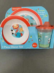Fisher-Price Baby 3-Piece Animal Dinner Time Set - Picture 1 of 3