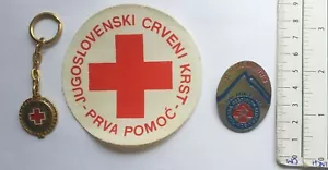 ROTES KREUZ JUGOSLAWIEN SLOWENIEN BOVEC LOT PATCH EMBLEM SCHLÜSSELANHÄNGER ABZEICHEN MAZEDONIEN - Bild 1 von 11