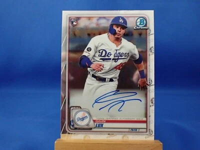 Gavin Lux Bowman Chrome 2020 RC Rookie Autograph Auto CRA-GL - Image 1 of 2