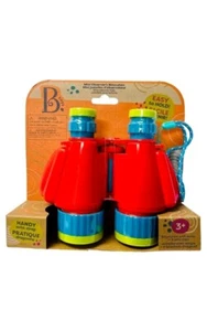 B. Toys Mini Observer's Binoculars For Kids Easy To Hold w/ Strap & 4 LensCover - Picture 1 of 10
