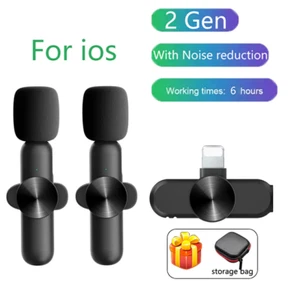Wireless Lavalier Microphone Portable Audio Video Recording Mic iPhone Android - Imagen 1 de 3