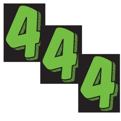 PEGATINAS PARABRISAS DISTRIBUIDOR DE AUTOMÓVILES CALCOMANÍAS DE VINILO GRANDE NÚMERO 3 PAQUETES VERDE NEGRO Foto 1 de 2