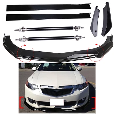 Front Bumper Spoiler Splitter + Side Skirts + Rear For Acura TSX 2009-2014 Foto 1 de 4