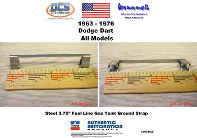 1963 年道奇飞镖油箱钢制接地带 2258862 MoPar 美国 — 第 1/2 张图片