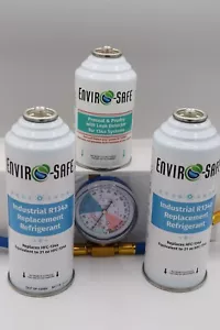 Envirosafe R 134a Replacement Refrigerant - with Proseal, dry - w/ R134a Gauge - Picture 1 of 3