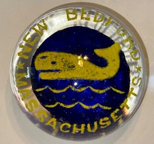 Fermacarte commemorativo in vetro artistico GENTILE NUOVO BEDFORD MASSACHUSETT fiera mondiale - Foto 1 di 12