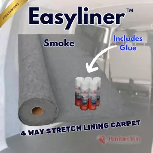 EASYLINER Professional van lining carpet in Smoke grey EL154 + Trimfix Deals - Picture 1 of 8