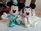 2006 SEGA FAN AMUSE Disney Mickey & Minnie Bride & Groom Wedding 8" Plush