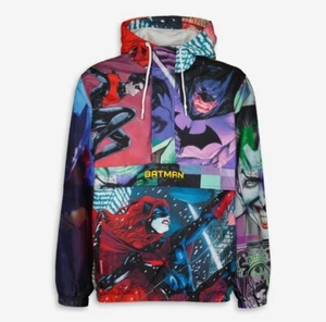 Members Only DC Batman 1/2 Zip Anorak Windbreaker - Picture 1 of 6