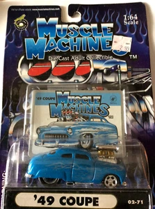 MUSCLE MACHINES 49 MERC COUPE DIE CAST CAR 1/64 SCALE 1949 MERCURY - BLOWN - - Picture 1 of 2