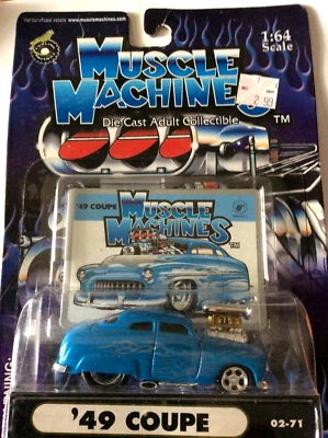 MUSCLE MACHINES 49 MERC COUPE DIE CAST CAR 1/64 SCALE 1949 MERCURY -  BLOWN  - Image 1 of 2