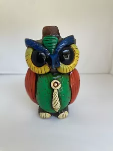 Unique Aztec Death Whistle Owl - Colorful, Hand Made - Mexican Pottery - Picture 1 of 7
