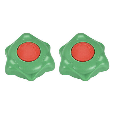 Round Wheel Handle, Square Broach 6x6mm, Wheel OD 55mm ABS Green Red 2Pcs • 4.37£