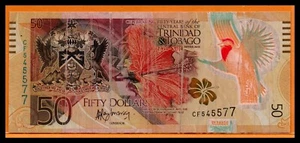 Trinidad and Tobago Circulated Note 50 Dollars 2014 P-NEW Polymer - Picture 1 of 2