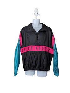 Ocean Pacific Vintage Surfers Pullover 90's Color Block Windbreaker 1/4 Zip L - Picture 1 of 13