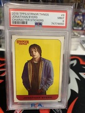 Jonathan Byers #9 2018 Topps Stranger Things Season 1 Character Stickers PSA 9