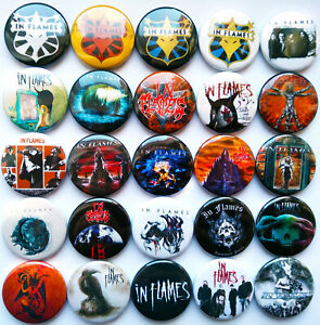 IN FLAMES Button Badges Pins Jester Race Whoracle Colony Jotun Clayman Lot of 25