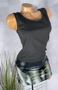 NEU Club Party Kleid Long Top inkl Kettengürtel BRAUN 34 36 - Bild 1 von 5