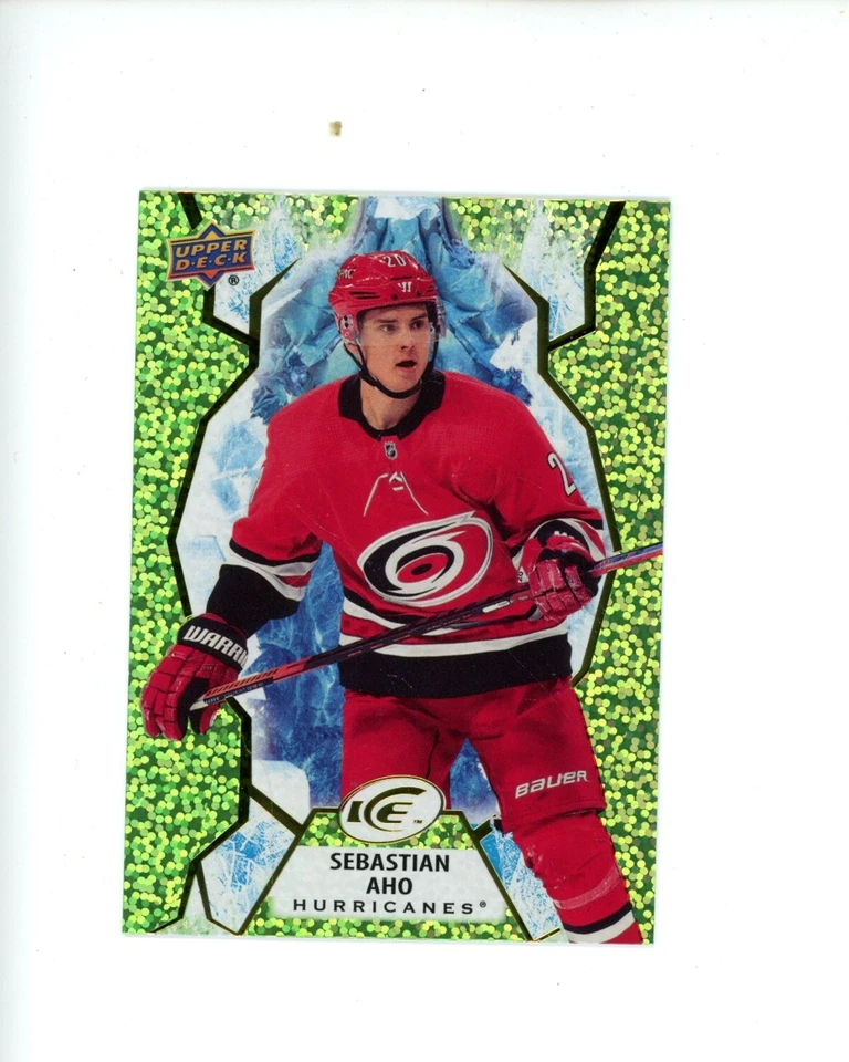 2021-22 Upper Deck UD Ice Green Parallel #71 Sebastian Aho - Image 1 of 1
