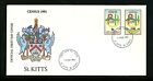 Postal History St. Kitts FDC #316-317 Census Day government 1991