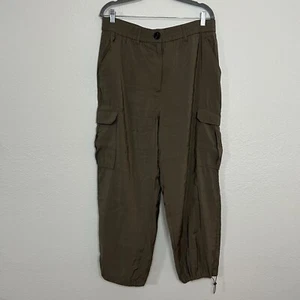 Joie Capri Pants Taupe Cargo High Rise Wide Leg Modal Polyester Women’s Size XL - Picture 1 of 9