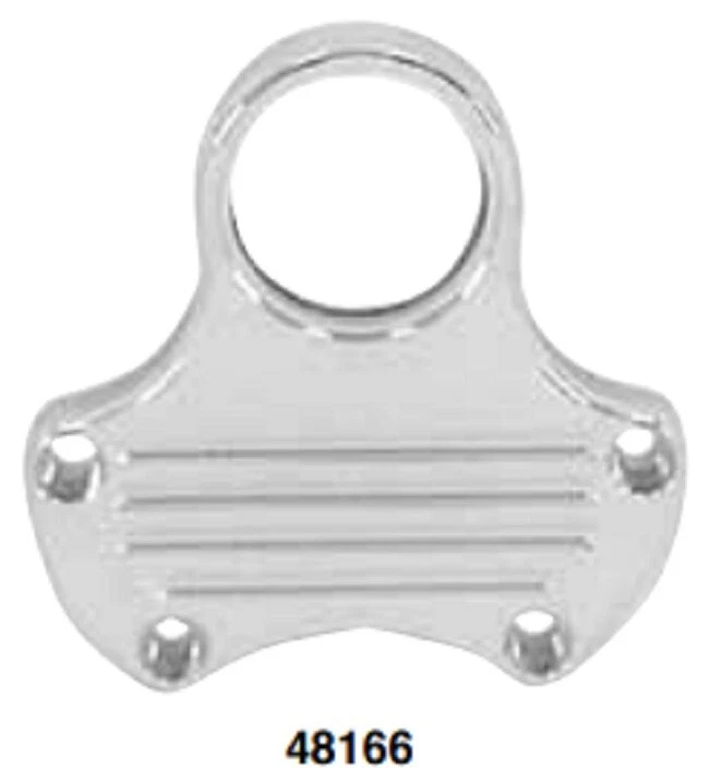 Soporte de calibre de abrazadera de manillar cromado - Harley Sportster Dyna FXD FLST FXST 48166 Foto 1 de 1