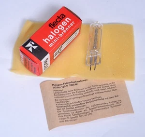 FLECTA 120V 1000W Halogen Mini Brenner Stiftsockel Lamp Bulb Germany - Picture 1 of 1