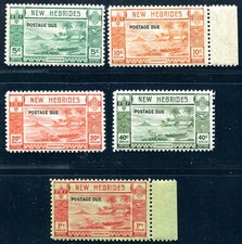 NOUVELLES HEBRIDES PORTO 1938 Yvert TT 16-20 ** POSTFRISCH SATZ (G0491