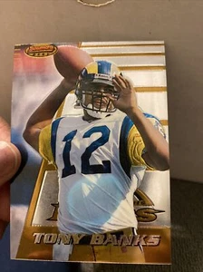 Tony Banks RC Michigan State St. Louis Rams 1996 Bowman Best Rookie Error - Bild 1 von 6