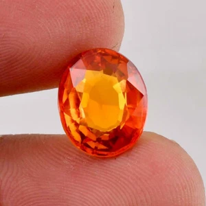 Makelloser 13 x 11 mm natürlicher goldgelber Saphir 7,20 ct (GIT zertifiziert) Ge - Bild 1 von 5