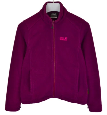 Jack Wolfskin Nanuk 200 Sweatshirt Damen UK 10 Fleece Reißverschluss Hoch Hals - Bild 1 von 4