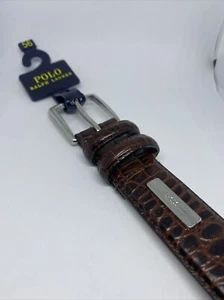 Gürtel Polo Ralph Lauren Herren Hose Jeans 56 silberne Schnalle braun UVP $ 70 NEU - Bild 1 von 24