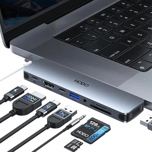 HODO USB C Hub HDMI USB Adapter for MacBook M Series Fast, Portable, Lightweight - Picture 1 of 9