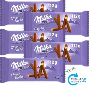 MILKA CHOCO STICKS CHOCOLATE COOKIES DELICIOUS ALPINE MILK BISCUIT 112G x 5 Pack - Picture 1 of 1