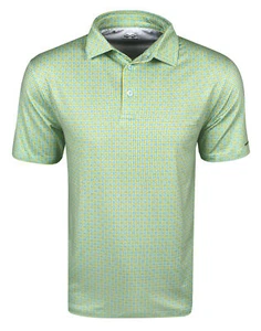 New Snake Eyes Golf Geo Print Polo - Picture 1 of 15