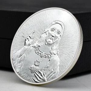 Christlicher Believer in The Lord Jesus Versilberte Münze Gott Gedenkmedaille - Bild 1 von 12