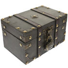  Ring Storage Case Bin with Lock Desktop Stand Tabletop Decor Travel Wooden Box