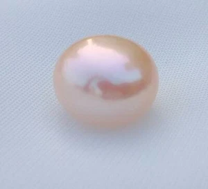 Genuino Natural AKOYA 11mm Dorado Rosa Suelto Medio Perladrado Cabujón Pan Perla - Imagen 1 de 4