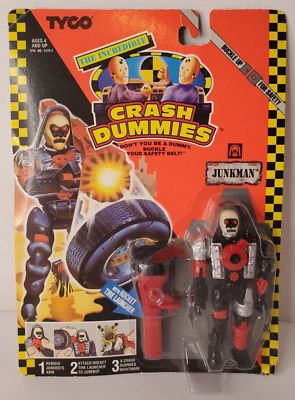 复古 1992 年 Crash Test Dummies 4.5 英寸容克曼可动人偶完整 Junkbot Tyco 全新 — 第 1/4 张图片