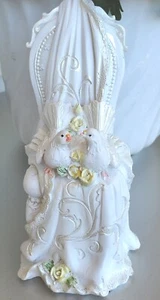 Tischdekoration Hochzeit Taubenpaar Polyresin 12cm Neu - Bild 1 von 15