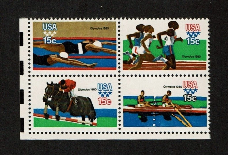 1979 U.S Commem 15c SUMMER OLYMPICS Se-Tenant Lot of 4 Sc#1791-4   M/NH/OG GEM! - Image 1 of 1
