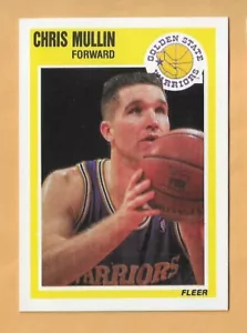 CHRIS MULL1N GOLDEN STATE WARRIORS #55 FLEER 1989 - Foto 1 di 2