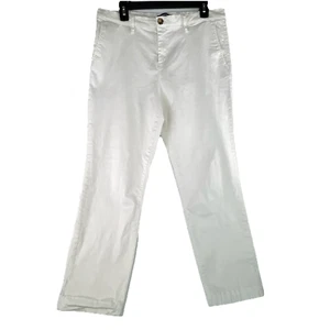 Nautica Hose Gr. 12 Damen weiß Twill Chino Tencel Knöchelhose Freizeit modern - Bild 1 von 8