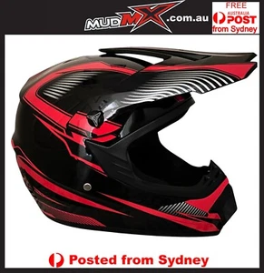 2025 Red Gloss Helmet (MX BMX MOTOCROSS ATV JUNIOR YOUTH ADULT KIDS OFF-ROAD) - Picture 1 of 8
