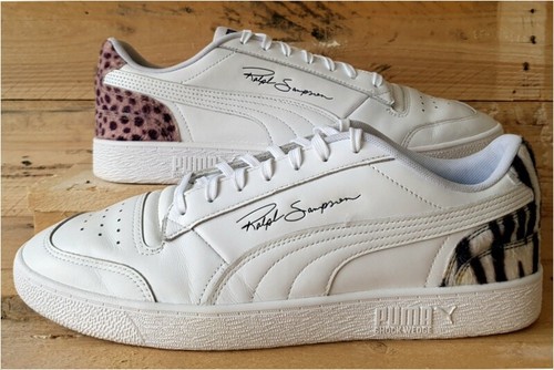 Scarpe da ginnastica Puma Ralph Sampson in pelle UK12 US13 EU47 375229 01 bianco stampa animale