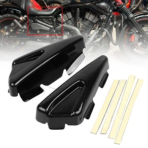 Motor Gloss Black Side Frame Tank Covers For Harley V-Rod Muscle VRSCF 2010-2017 - Picture 1 of 16