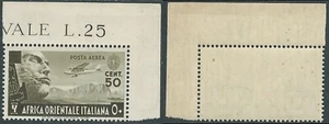 1938 AFRICA ORIENTALE ITALIANA POSTA AEREA SOGGETTI VARI 50 CENT MH * - RA29-7 - Picture 1 of 1