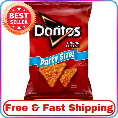 Tortilla chips de queso Doritos Nacho, tamaño fiesta, bolsa de 14,5 oz Foto 1 de 4