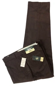 Lauren Ralph Lauren Corduroy Trouser Pants NWT mens 42 x 30 Dark Brown - Picture 1 of 8